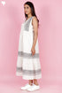 Slub Cotton Sleeveless Dress In Block Print